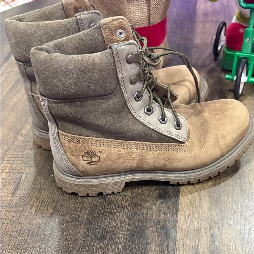 Timberland Kids Tan and Brown Boots